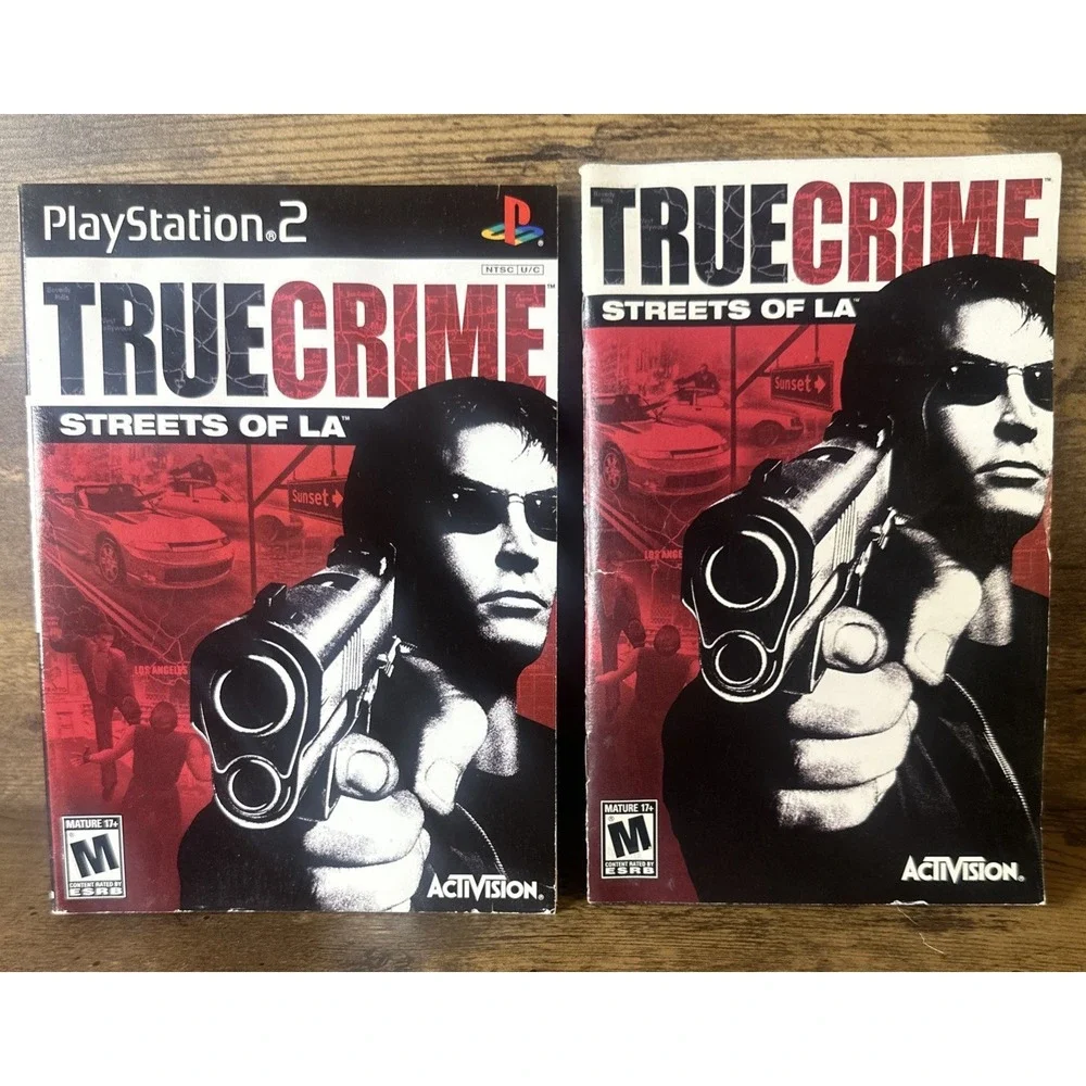 True Crime Streets Of LA (PS2) Art Insert And Manual Only NO GAME Clean
